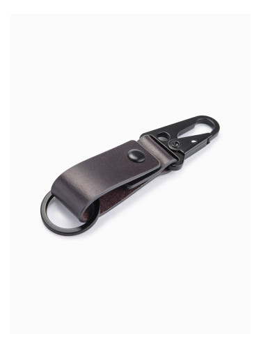 Ombre Men's key ring with snap hook - black