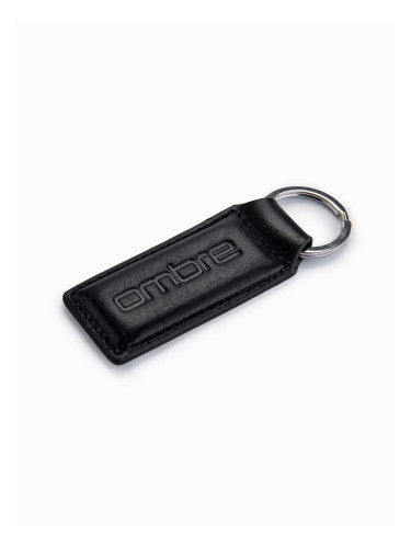 Ombre Men's key ring with snap hook - black