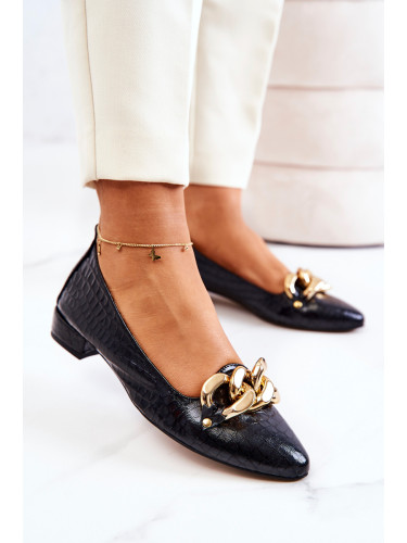 Boto Кожени помпи от змийска кожа Черни Elissabeth