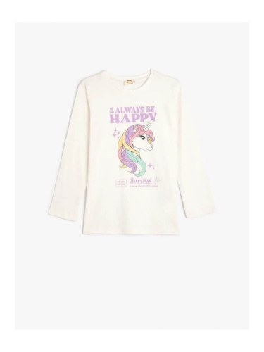 Koton Unicorn T-Shirt Long Sleeve Crew Neck Cotton