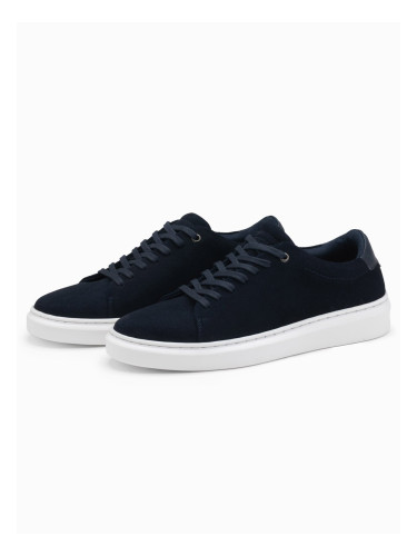 Ombre Classic men's soft suede sneaker shoes - navy blue