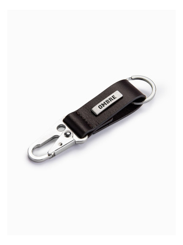 Ombre Men's key ring with snap hook - black