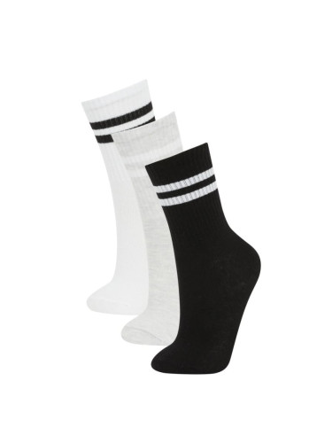 DEFACTO Women's 3-Pack Cotton Long Socks