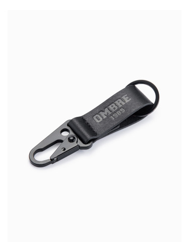Ombre Men's key ring with snap hook - black