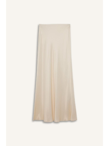 DEFACTO A Form Elastic Waist Satin Midi Skirt