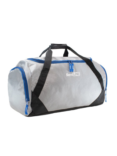 Semiline Unisex's Fitness Bag A3044-1 Grey/Navy Blue