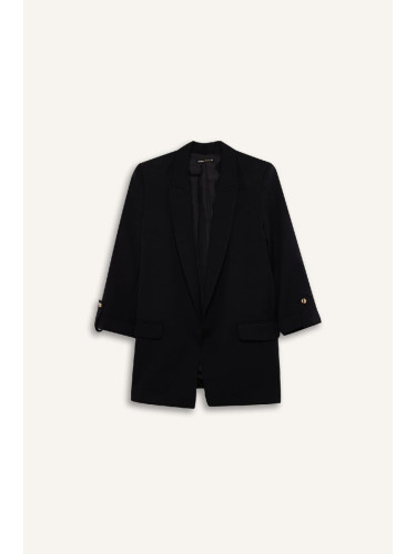 DEFACTO Regular Fit Jacket Collar Basic Blazer Jacket