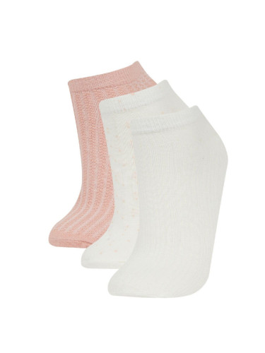 DEFACTO Women's 3-Pack Cotton Ankle Socks