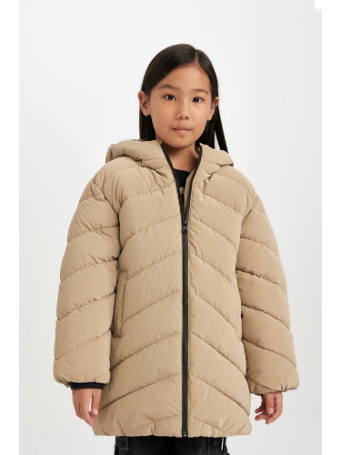 DEFACTO Girls Water Repellent Hooded Parka