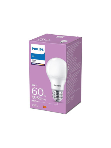 LED Крушка Philips A60 E27/8W/230V 3000K