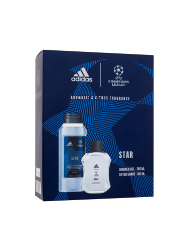 Adidas UEFA Champions League Star Подаръчен комплект вода за след бръснене 100 ml + душ гел 250 ml