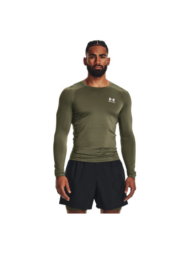 Тениска Under Armour HG Armour Comp LS Green XXL