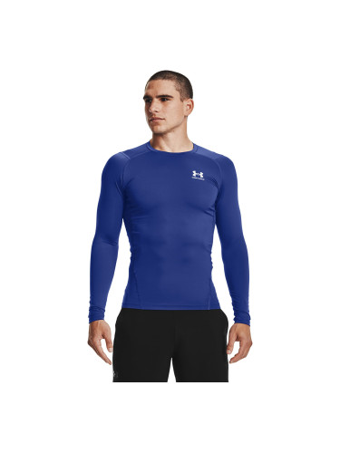 Тениска Under Armour Hg Armour Comp LS Royal/ White S