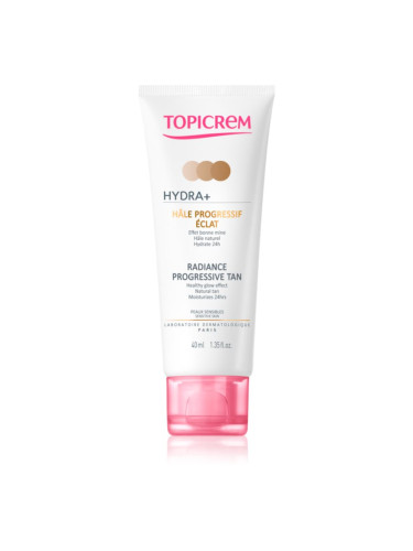 Topicrem UH FACE HYDRA+ Radiance Progressive Tan озаряващ тониращ крем 40 мл.