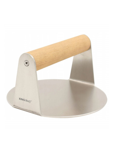 Преса за бургери Kinghoff KH 1878, Неръждаема стомана, Лесно измиване, Диаметър 11.4 см, Инокс