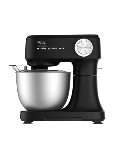 Планетарен миксер с купа от инокс Oliver Voltz OV51115I, 800W, 3.5 литра, 3 бъркалки, 12 степени + Pulse, Черен