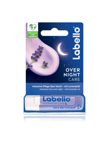Labello Over Night Care регенериращ балсам за устни с лавандула 4.8 гр.