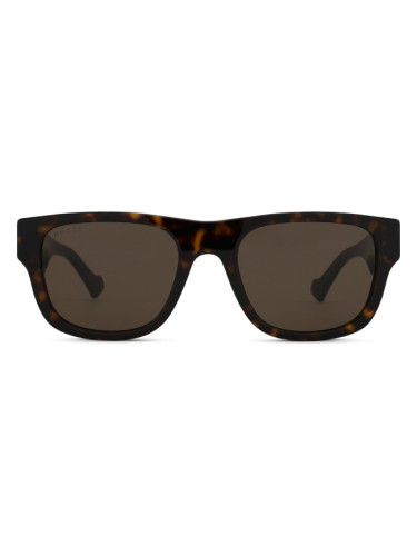 Gucci GG1427S 003 53 - правоъгълна слънчеви очила, дамски, кафяви