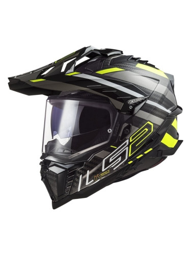 LS2 MX701 Explorer Carbon Edge Black/Hi-Vis Yellow M Каска