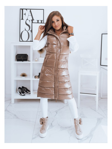 Kamizelka pikowana damska GANTINI kamelowa Dstreet