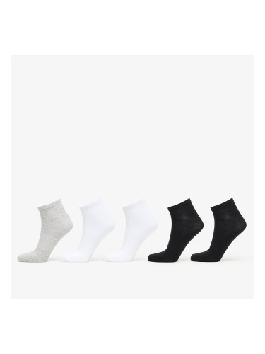 Urban Classics No Show Socks 5-Pack Black/ White/ Grey 35-38