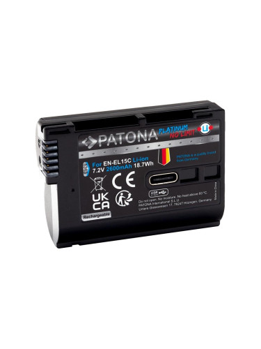 PATONA - Батерия Nikon EN-EL15C 2600mAh Li-Ion Platinum USB-C