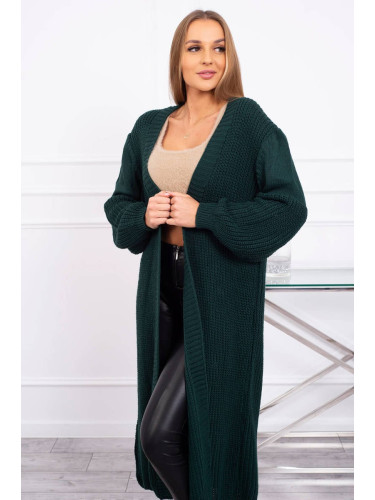 Long cardigan dark green