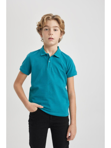 DEFACTO Boy's Pique Short Sleeve Polo T-Shirt