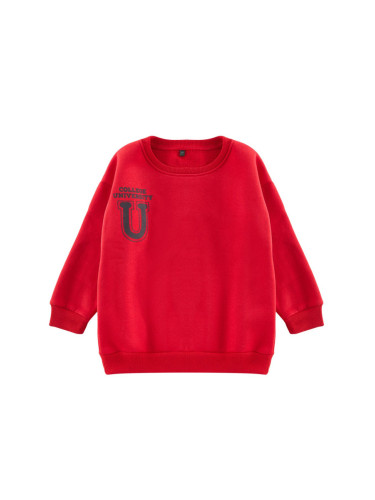 Trendyol Red Boy Basic Crew Neck Cotton Knitted Sweatshirt