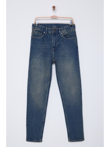 Trendyol Navy Blue Essential Distressed Wash Jeans