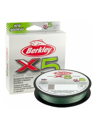 Berkley x5 Braid Low Vis Green 0,30 mm 150 m 31,5 kg Плетена линия