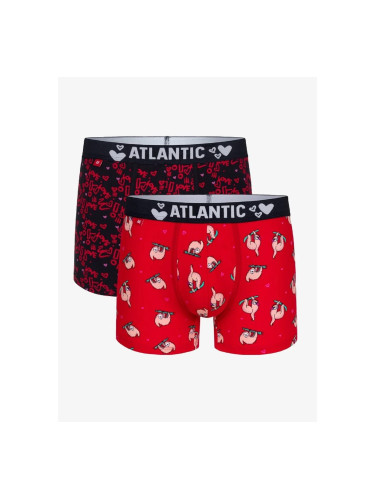 Men's Boxer Shorts ATLANTIC 2Pack - Red/Dark Blue