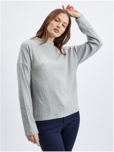 Orsay Light grey women's patterned sweater - Women's