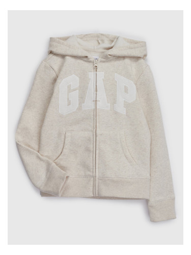 GAP Kids Sweatshirt Logo zip hoodie in fleece - Girls