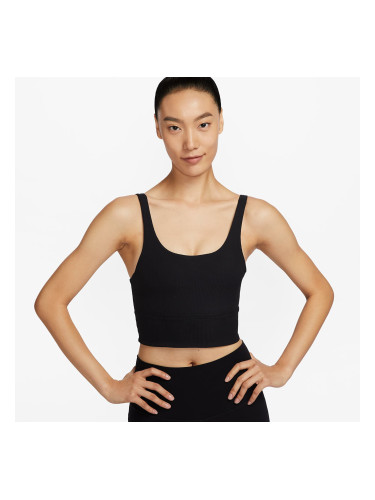 Сутиени Nike Zenvy Wide Ribbed Women's Light-Support Non-Padded Longline Sports Bra Black/ Black/ Pcg3C L