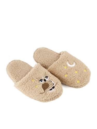Дамски пантофи OWL BEIGE