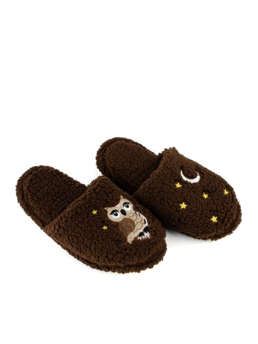 Дамски пантофи OWL BROWN