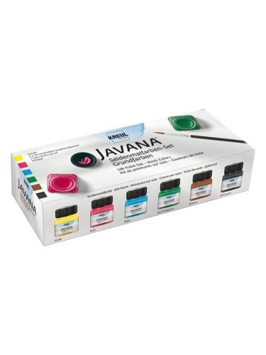 Kreul Javana Комплект цветове за коприна Basic Colours 6 x 20 ml