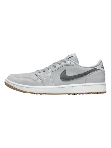 Nike Air Jordan 1 Low G Wolf Grey/White/Gum Medium Brown/Iron Grey 42 Мъжки голф обувки