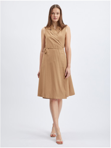 Orsay Light brown women's wrap dress - Women's