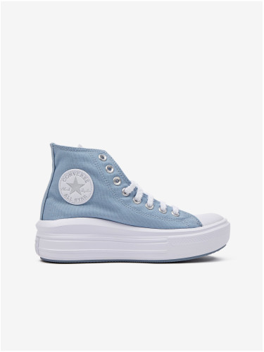 Light Blue Women's Ankle Sneakers on the Converse Chuck Platform - Women