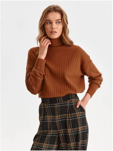 Women's brown turtleneck TOP SECRET - Women