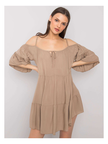 Dress-TW-SK-BI-80840.20-dark beige