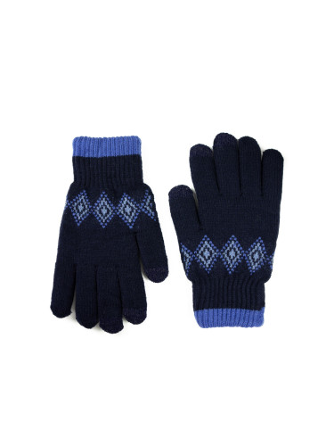 Art Of Polo Man's Gloves Rk22233 Navy Blue