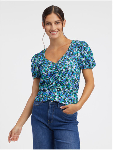 Orsay Blue Women's Floral Top - Women