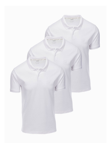 Ombre Men's pique knit polo shirt set 3-pack