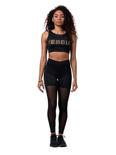 Women's Leggings Nebbia Intense Gold Mesh leggings 829 black XS