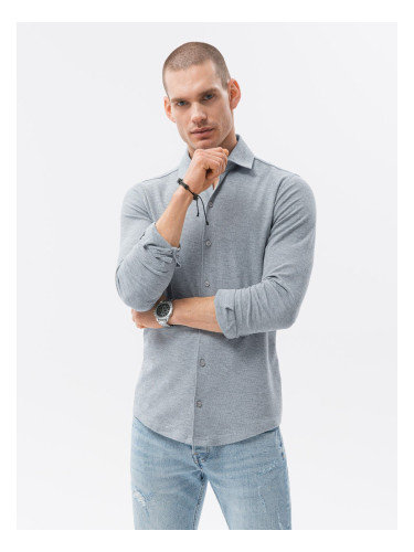 Ombre Men's long sleeve knit shirt