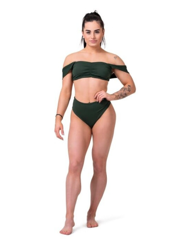 Women's swimsuit Nebbia Miami retro bikini - top 553 dark green S