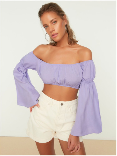 Light Purple Short Blouse Trendyol - Women